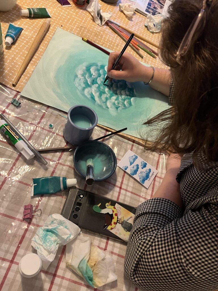 Oeuvre issue de l'atelier de janvier, nouvelle année.
